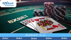 Khoảnh khắc "Blackjack" (Xì Dách) – Cú "húp" 3:2 tại 8xbet mà mọi cược thủ đều mong chờ. Đây chính là tay bài 2 lá mạnh nhất.