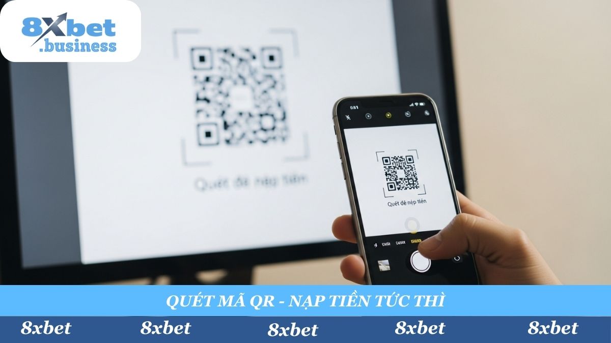 Nạp tiền 8Xbet qua Chuyển khoản Ngân hàng hoặc Momo chưa bao giờ dễ dàng hơn. Chỉ cần mở ứng dụng và quét mã QR để hoàn tất giao dịch trong vòng 1 phút.