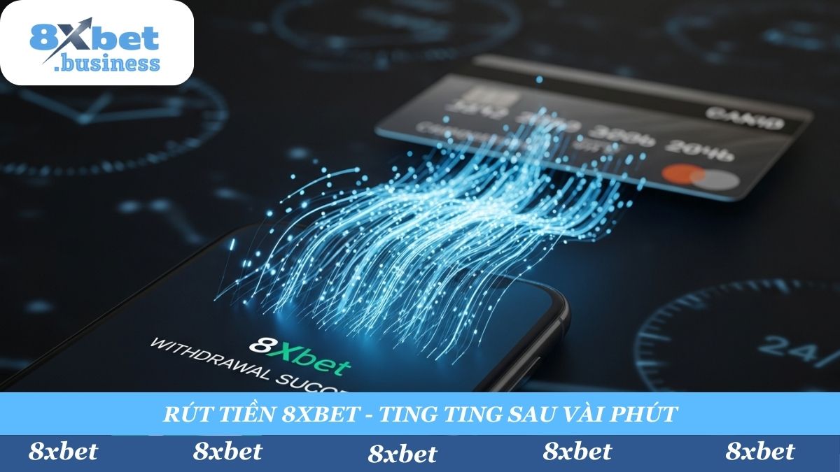 Hệ thống rút tiền 8Xbet hoạt động 24/7, xử lý giao dịch an toàn và "ting ting" về tài khoản ngân hàng của bạn chỉ sau 10-15 phút, kể cả ngày Lễ, Tết.